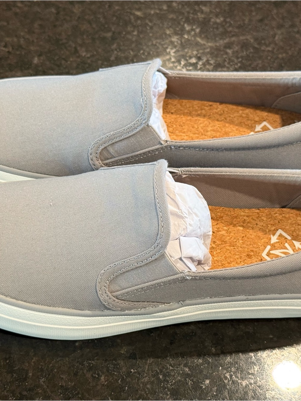 SPERRY Slip-On Canvas Women’s Shoes in Light Gray